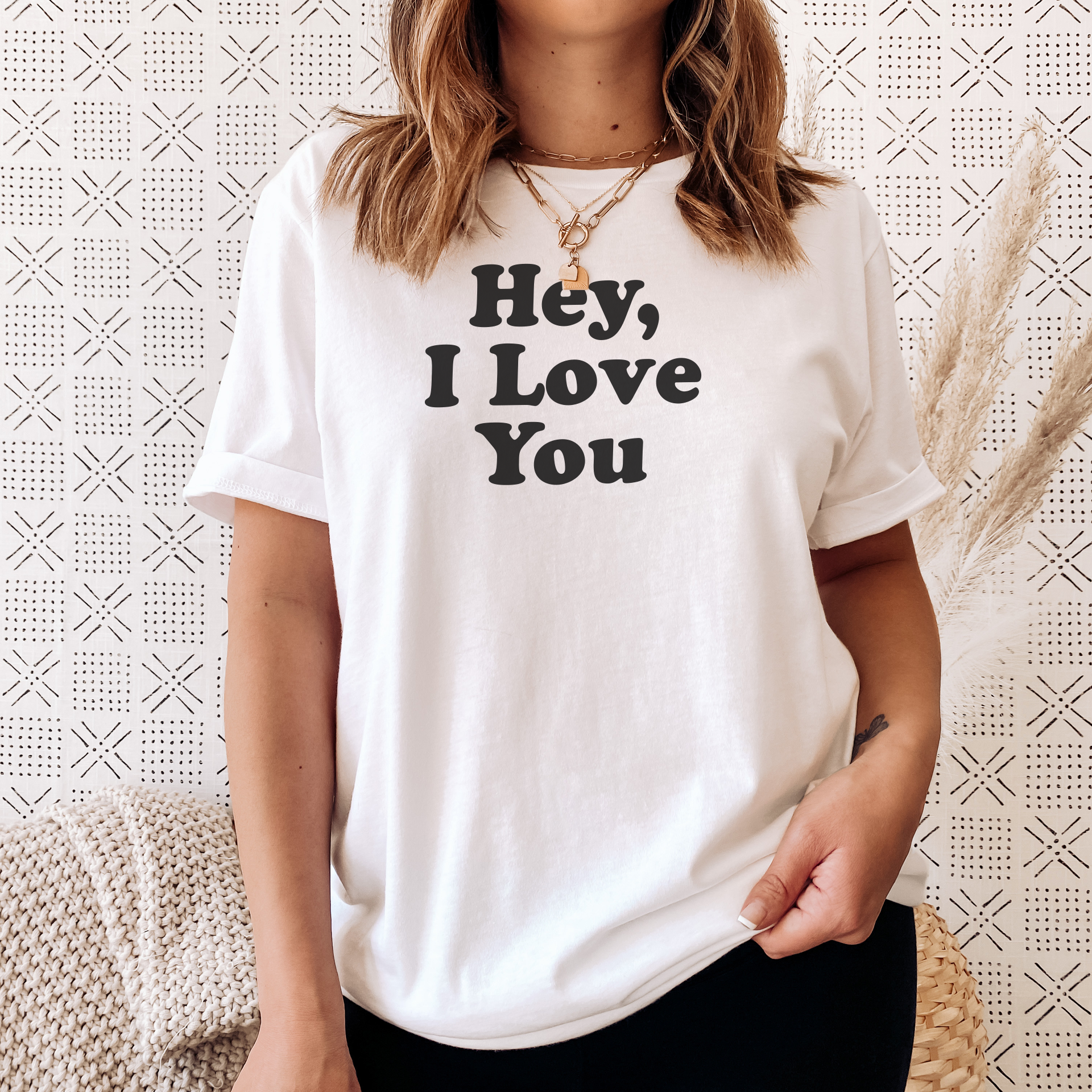 Hey I Love You White T-Shirt